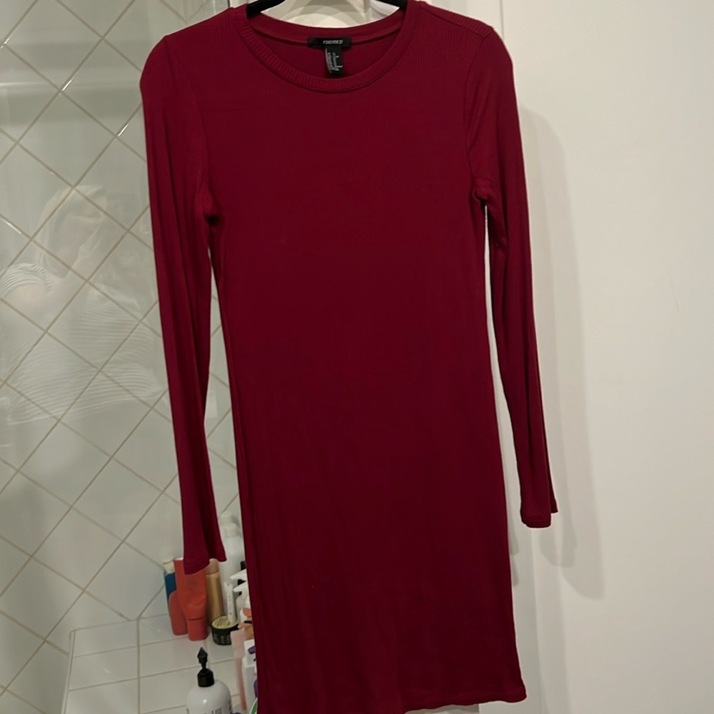 Long sleeve ribbed dress